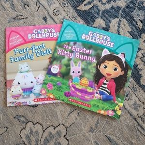 2 book Gabby's Dollhouse Bundle